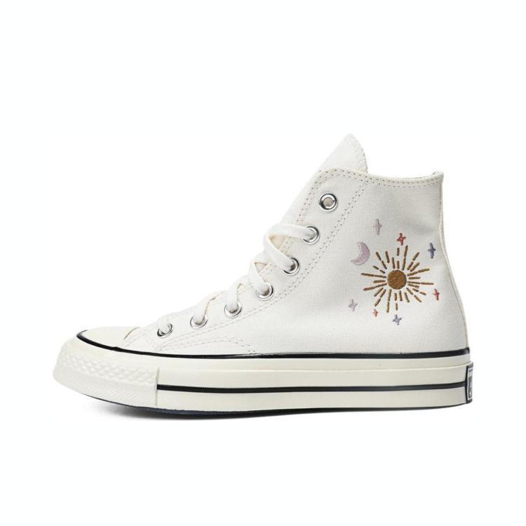 Converse 1970s 日常休闲 女子高帮系带帆布鞋 In White