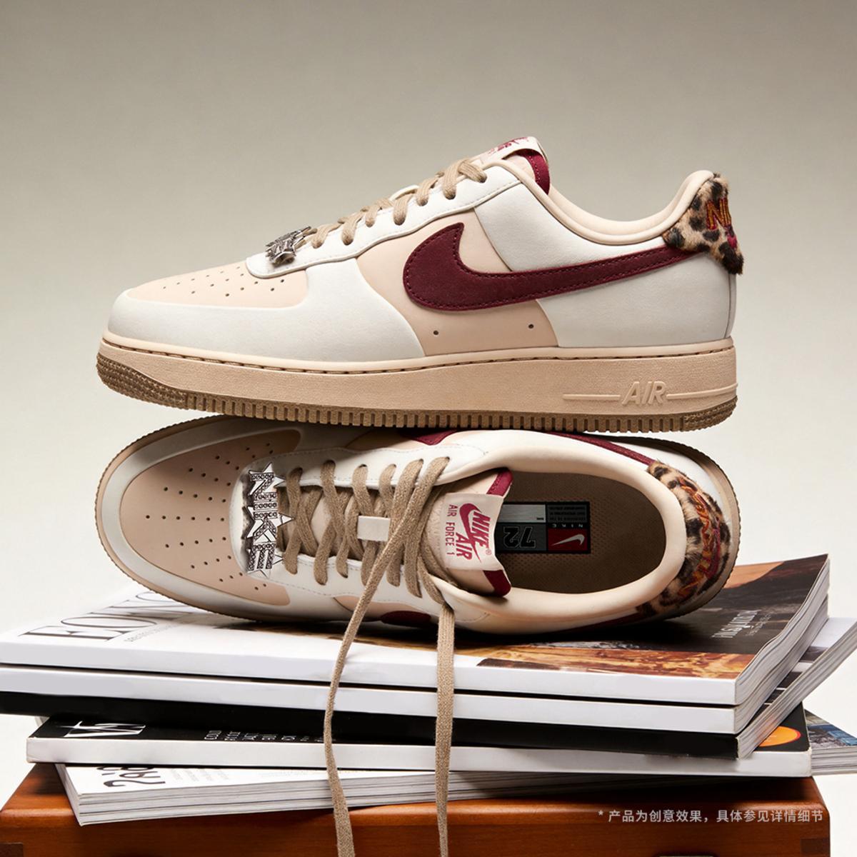 Nike 【空军一号】AIR FORCE 1 '07潮流时尚豹纹 女子休闲鞋