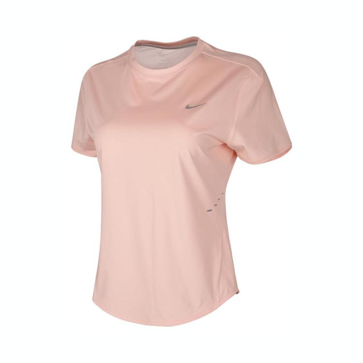 Nike Swift Dri-fit Short Sleeve Running Top In Pink