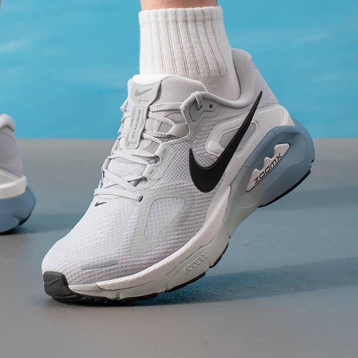 Nike STRUCTURE PLUS透气轻便低帮男子跑步鞋