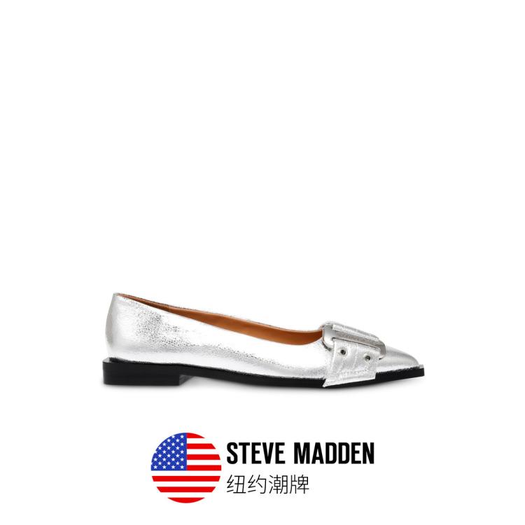 Steve Madden 思美登2024款夏季女鞋日常通勤鞋 Grail In Metallic