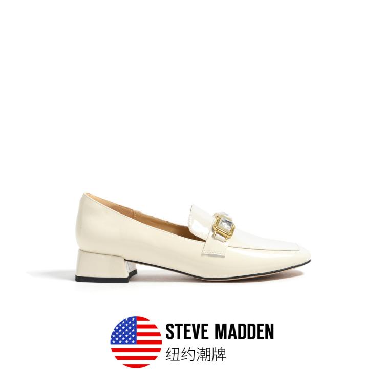 Steve Madden 思美登女鞋春夏季时尚简约通勤女士乐福鞋单鞋 Tasia In White