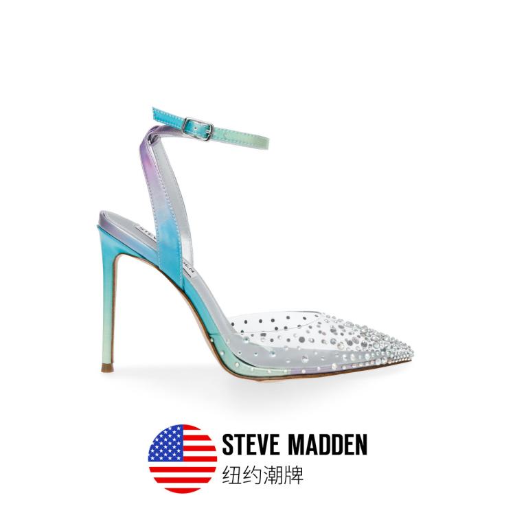 Steve Madden 思美登女鞋性感细跟一字式尖头包头高跟鞋 Revert In Transparent