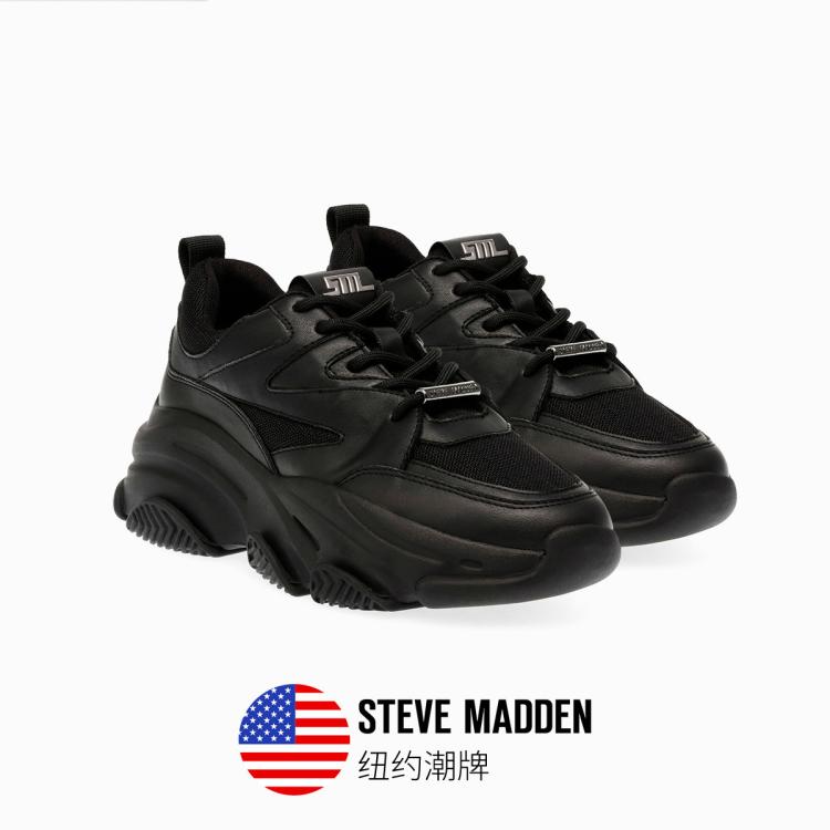 Steve Madden 思美登2024 女鞋春夏新款老爹鞋 Progressive In Black