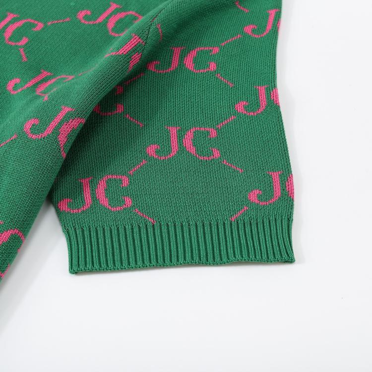 JUICY COUTURE Juicy Couture 橘滋25春新款编织春天复古回潮提花短袖针织衫女