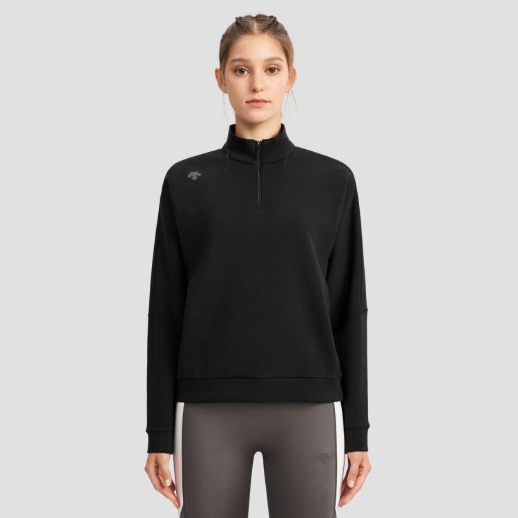 Descente 迪桑特running系列女子针织套头衫 In Black