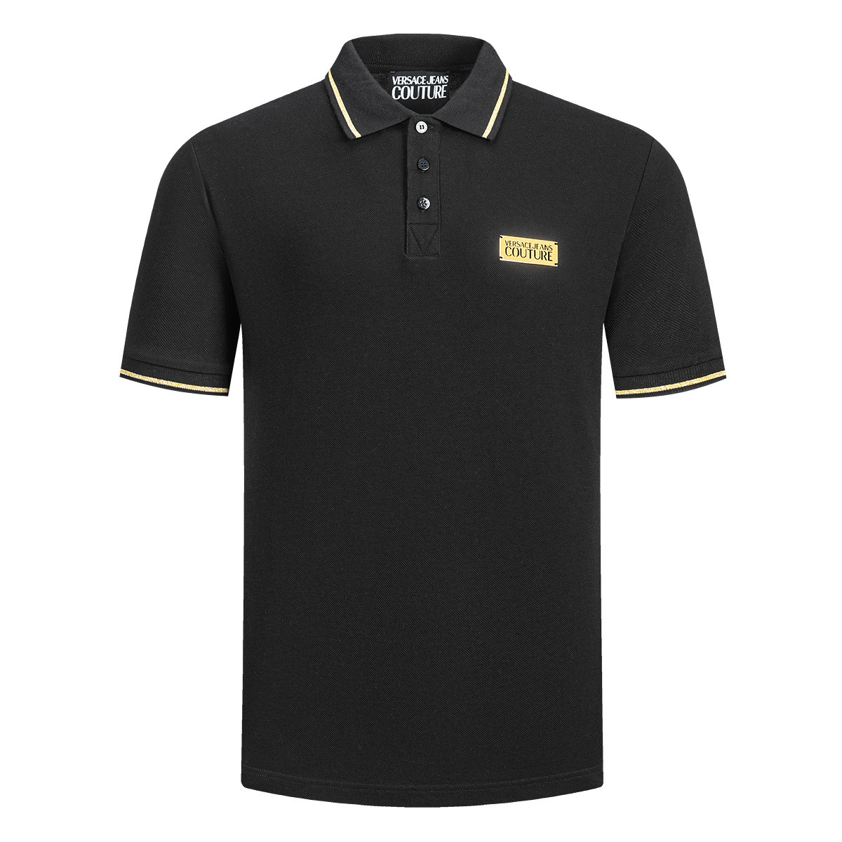 VERSACE JEANS COUTURE 2026年新品 范思哲男式休闲商务带标翻领POLO衫