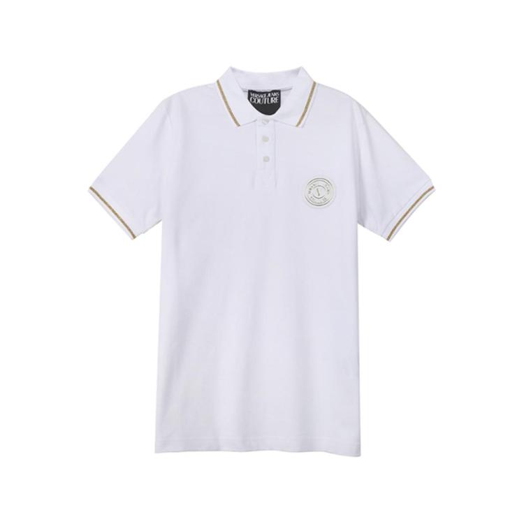 Versace Jeans Couture 男士棉质短袖polo衫 74gagt08 Cj01t In White