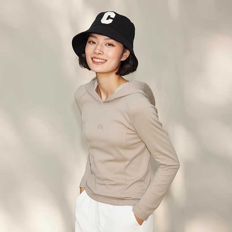 敦奴 秋连帽烫钻都市休闲长袖加绒磨毛温暖宽松卫衣女上衣
