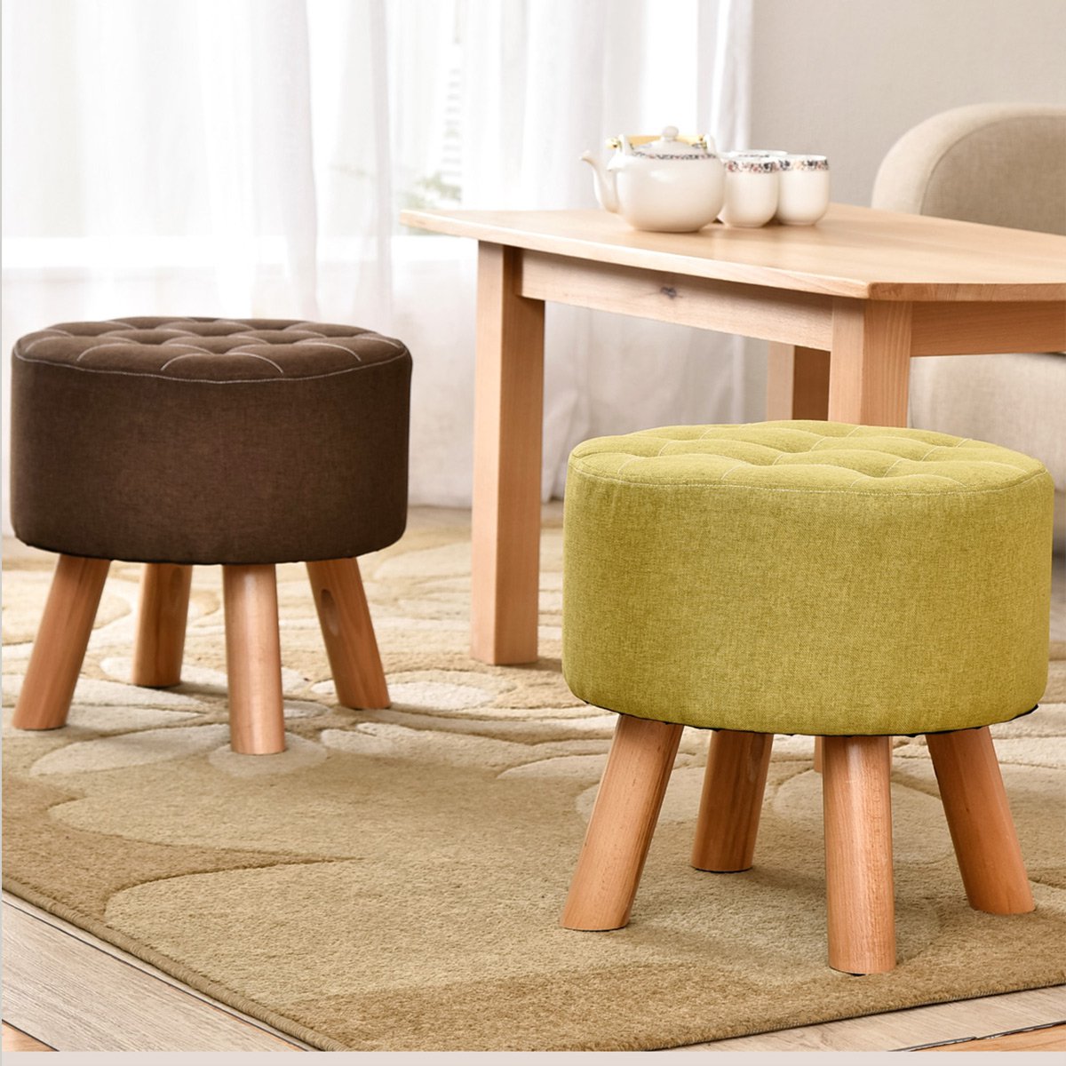 简约实木四角换鞋凳 木艺搁脚凳沙发凳换鞋凳 梳妆凳餐椅凳实木圆凳