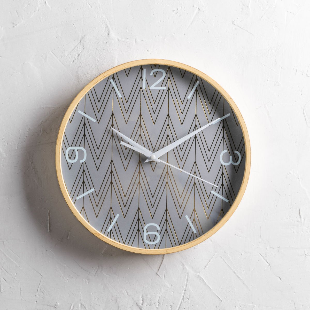 北欧客厅创意时钟表 凯利现代几何纹挂钟