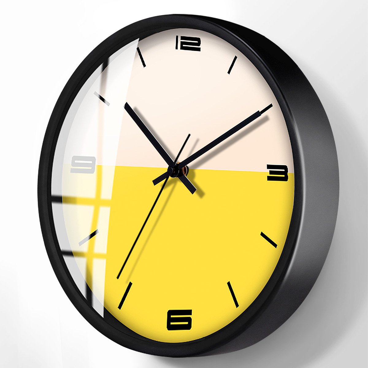 北欧钟表客厅个性创意时尚家用静音挂钟现代简约色块时钟挂表