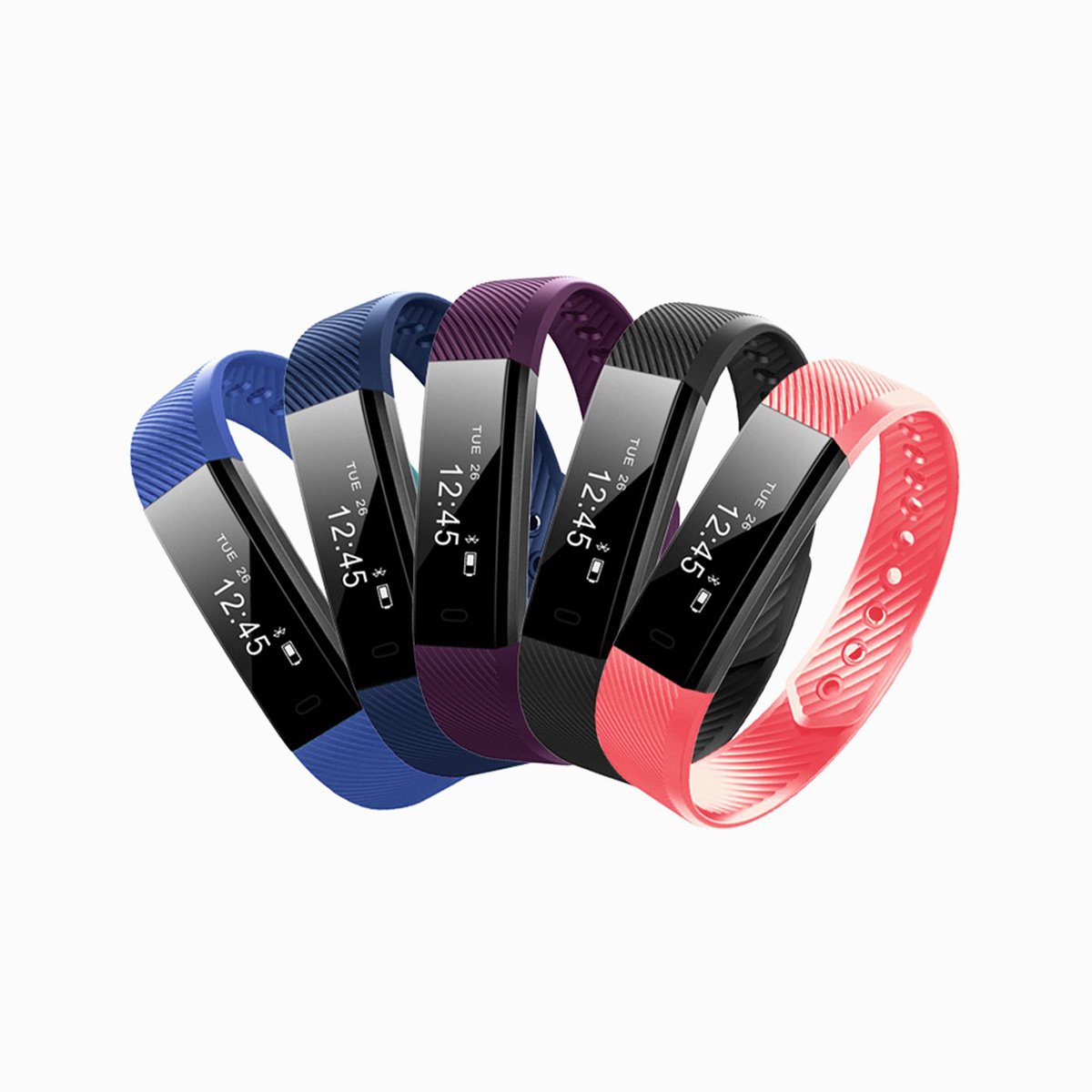 多功能计步智能手环蓝牙手环提醒睡眠监测smart bracelet 115黑色
