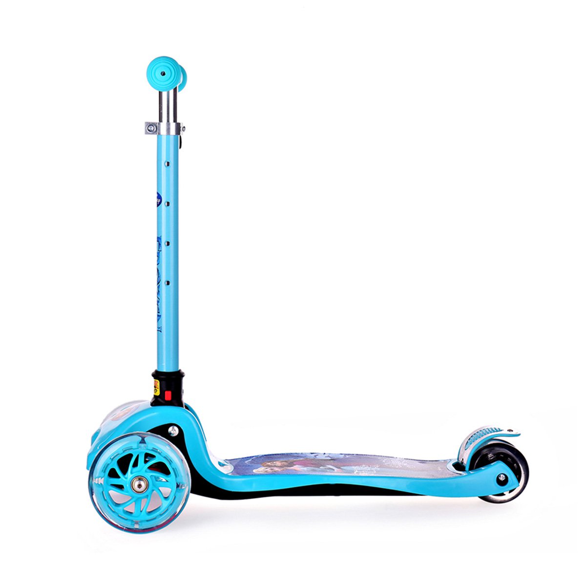 迪士尼儿童滑板车一键折叠三档调节高度 全闪光轮 儿童摇摆车3岁至10