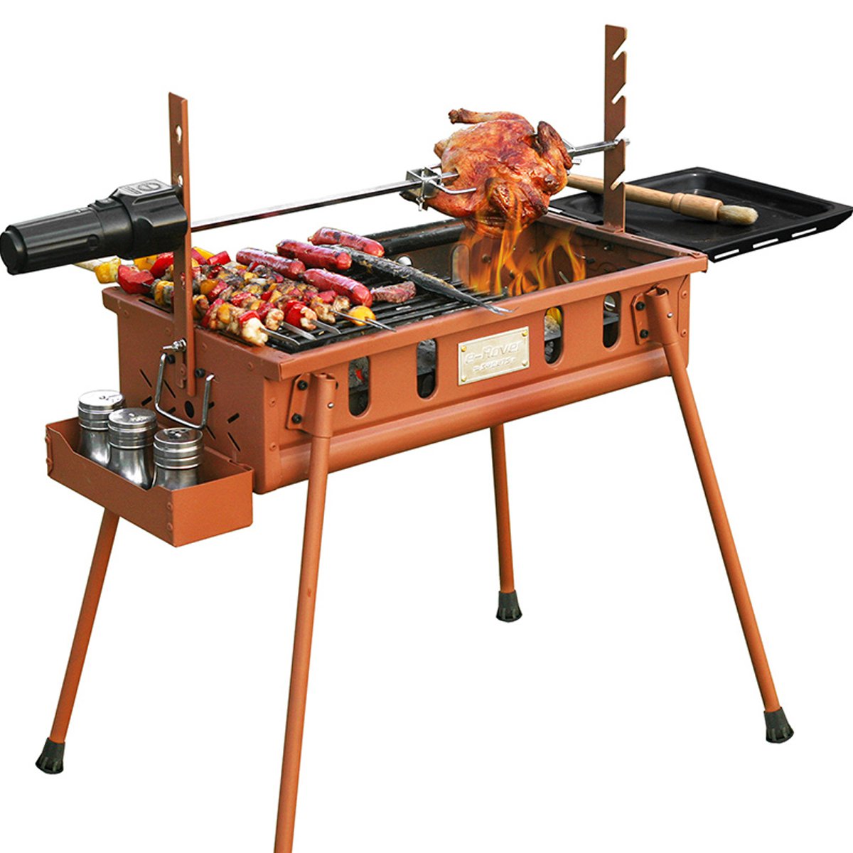 烧烤世家 电动烤鸡叉车载烧烤架 威戈mini多功能木炭烧烤炉