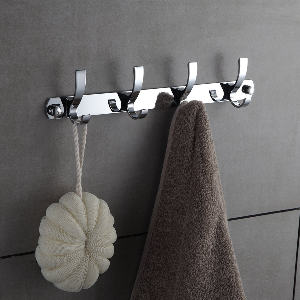 挂衣钩排钩衣服衣帽钩挂毛巾卫生间免打孔挂钩304不锈钢门后壁挂