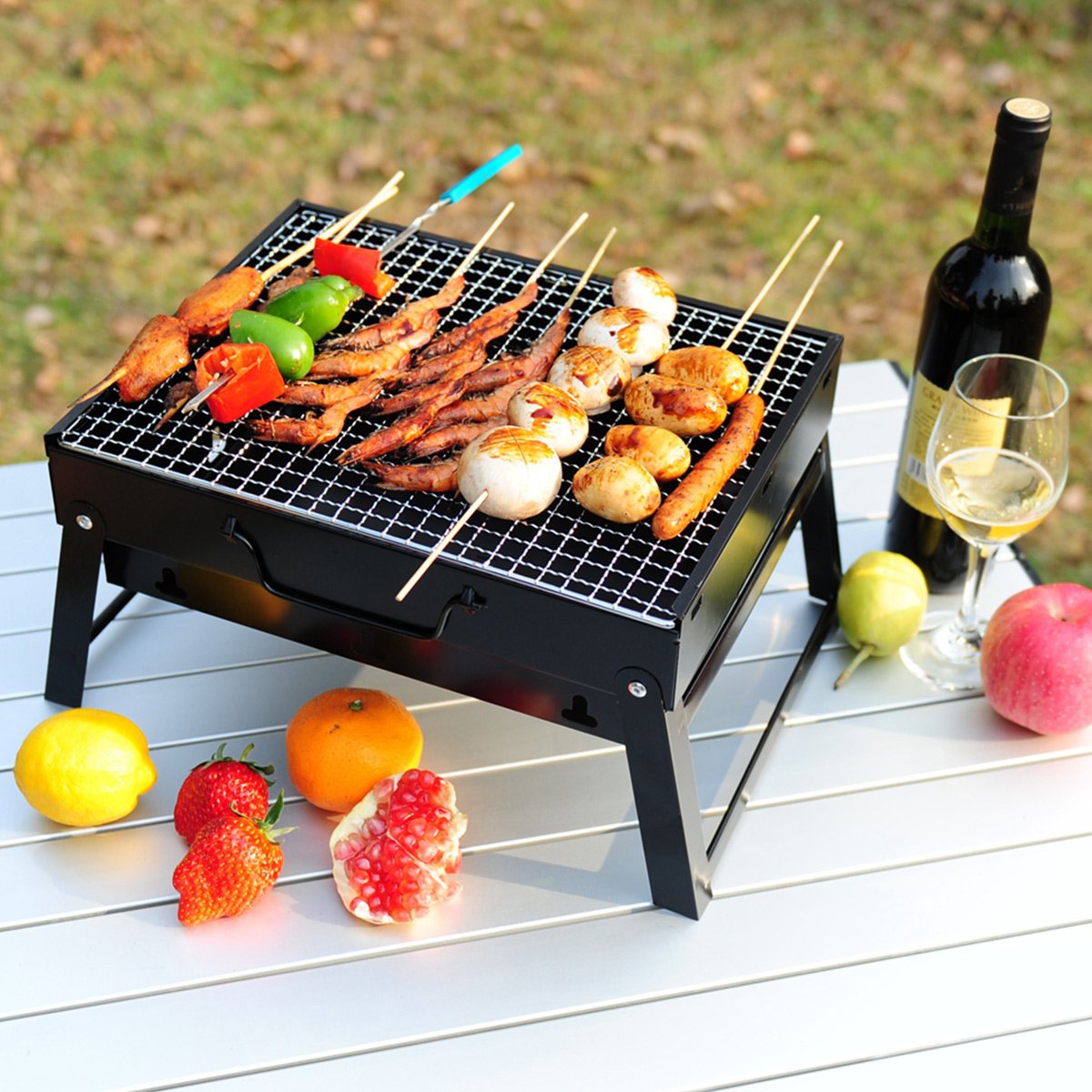 迷你折叠便携户外烧烤架家用烧烤炉 原始人