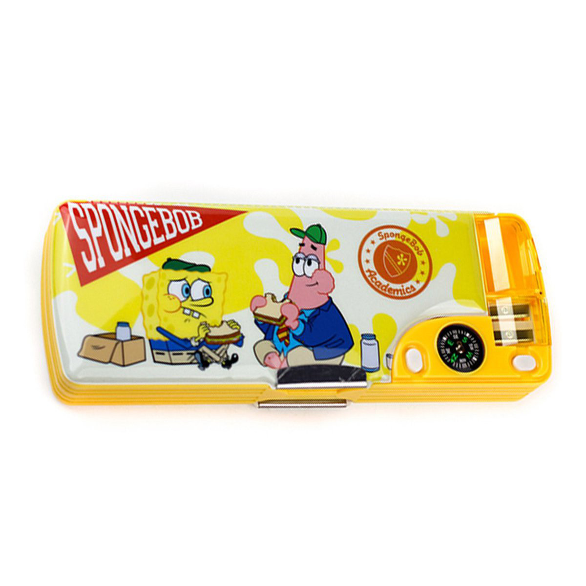 包邮晨光文具海绵宝宝多功能双面铅笔盒学生用卡通笔盒颜色随机