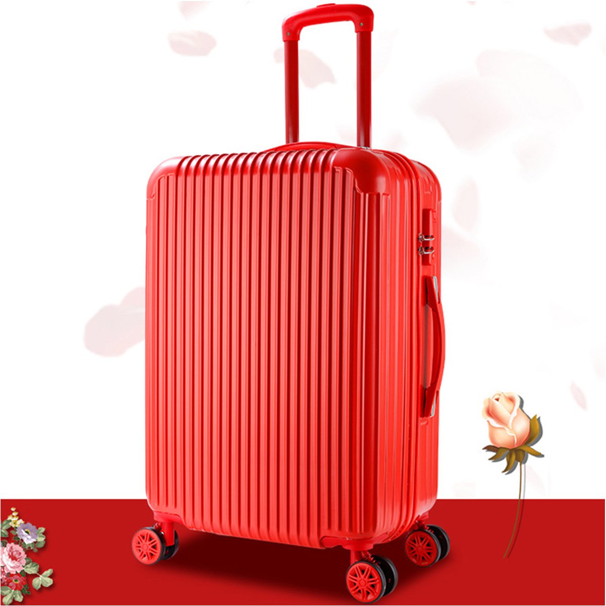 侍卫军刀svvtsscfap 大红色行李箱女结婚箱子陪嫁箱婚庆旅行箱拉杆箱