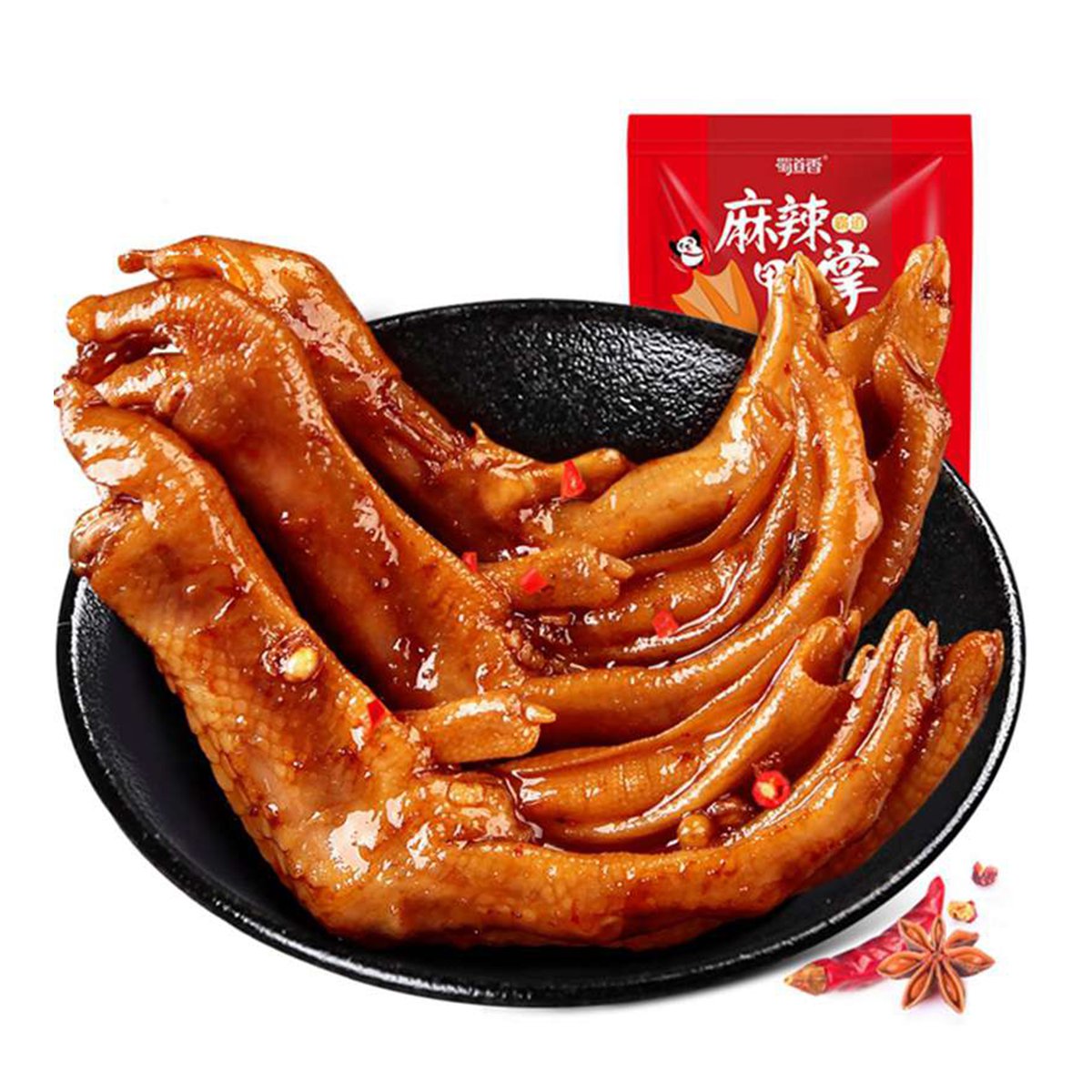 蜀道香 麻辣鸭掌188g*2小包装 香辣卤味鸭爪鸭掌 卤香入味 肉感十足