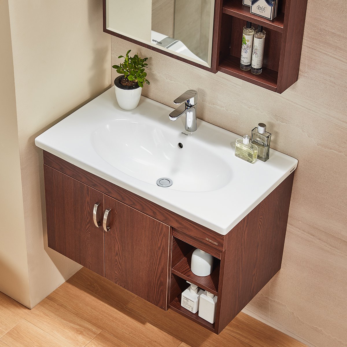 卫浴实木浴室柜洗脸盆柜组合洗手盆洗漱台卫生间洗手台简约现代洗漱台