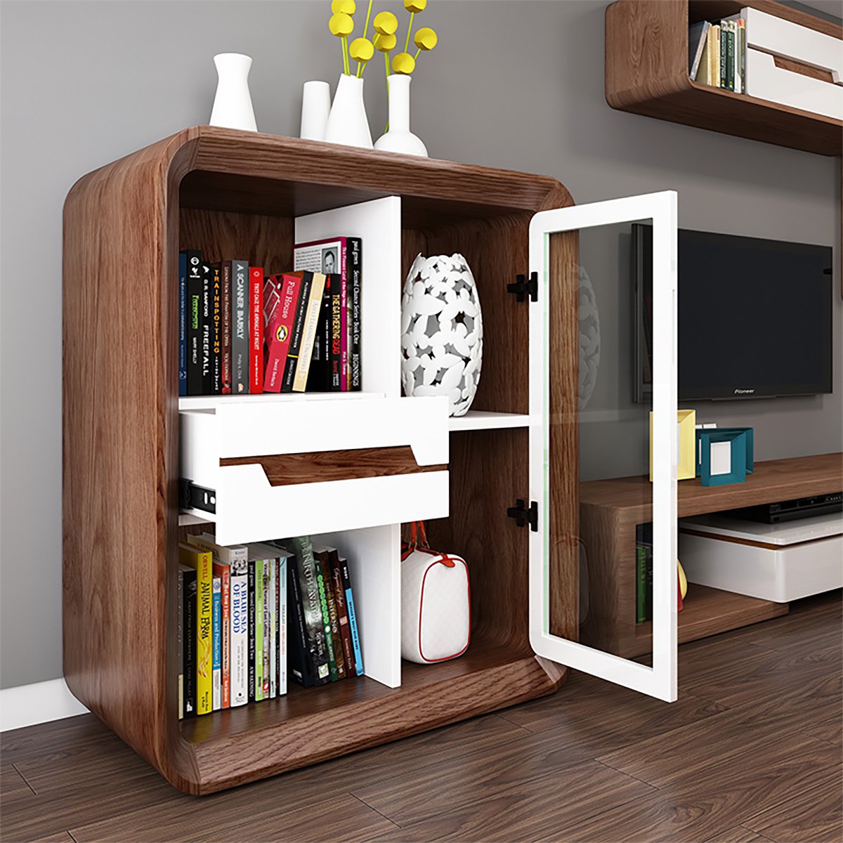 壁柜 电视柜壁柜 电视柜层架置物架斗柜边柜