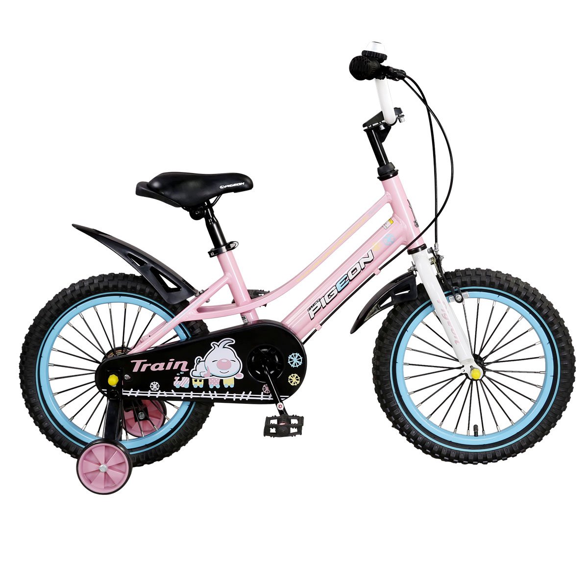 飞鸽儿童自行车铝合金3-6岁小孩童车带辅助轮自行车