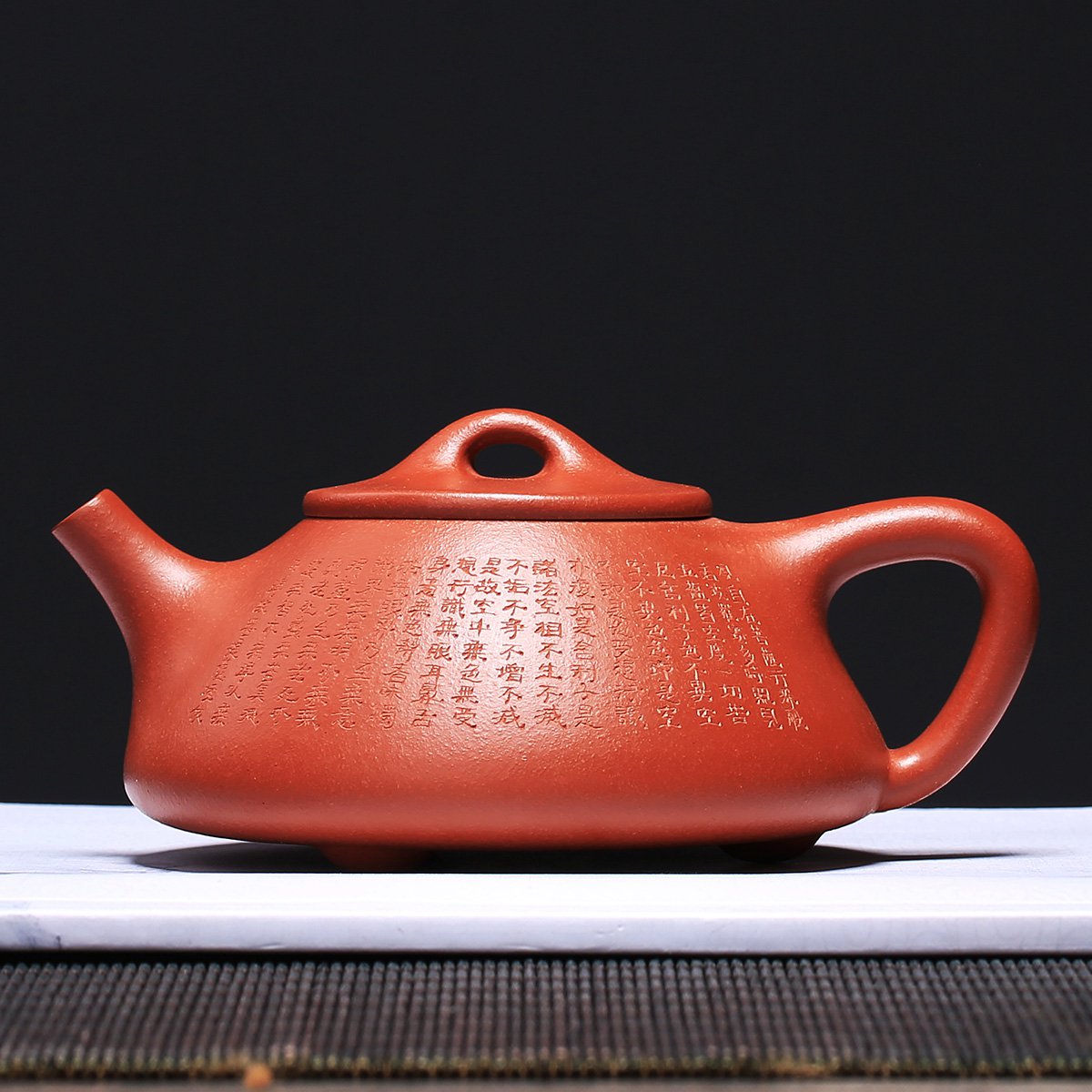 宜兴原矿紫砂壶功夫茶具茶壶 工艺美术师曹志刚朱泥心经石瓢壶紫砂壶