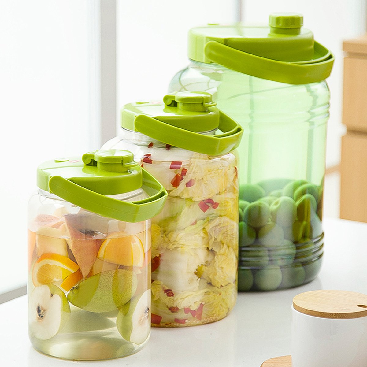 日本进口家用发酵罐水果酵素桶塑料泡菜坛密封米酒发酵桶自动排气酿酒