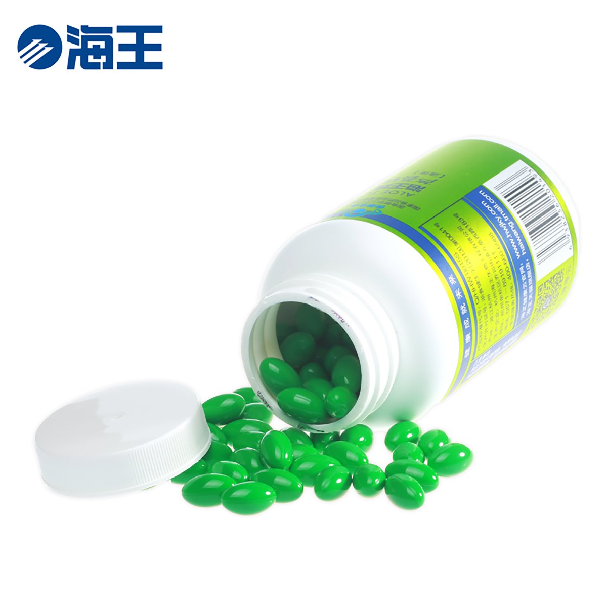 2瓶装海王芦荟软胶囊120粒2瓶通便成人 便秘者通便可搭清肠排毒养颜