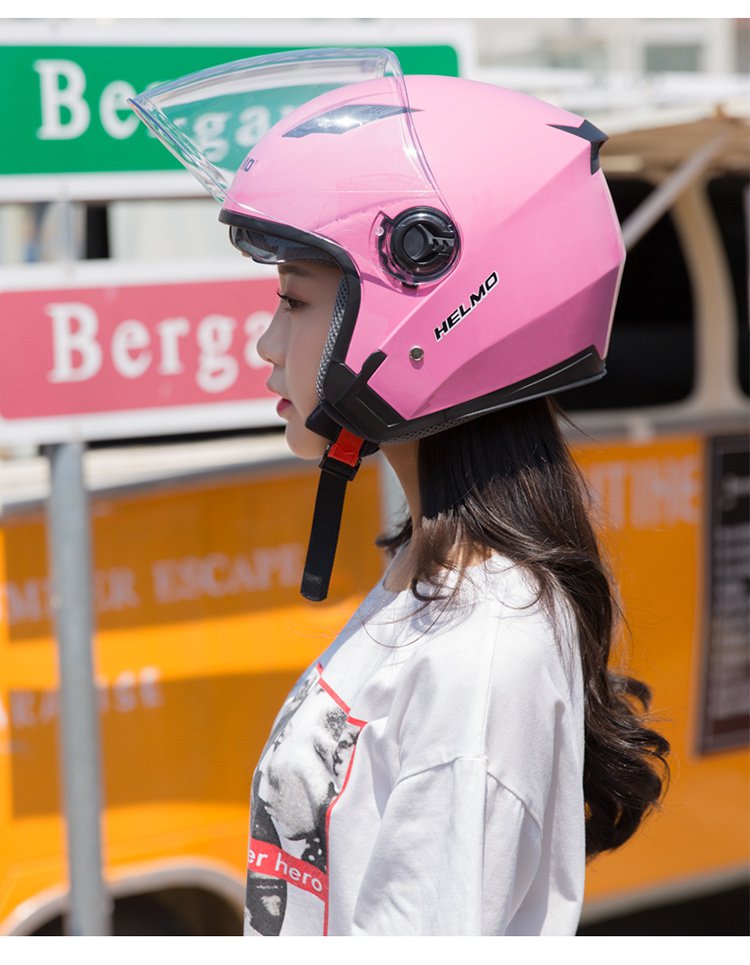 helmo电瓶车电动车助力车头盔女四季通用男女士安全帽夏季防晒轻便防