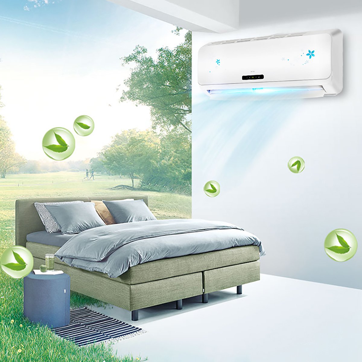 帝智1匹单冷定频家用壁挂式空调节能省电静音color五叶蓝_唯品会