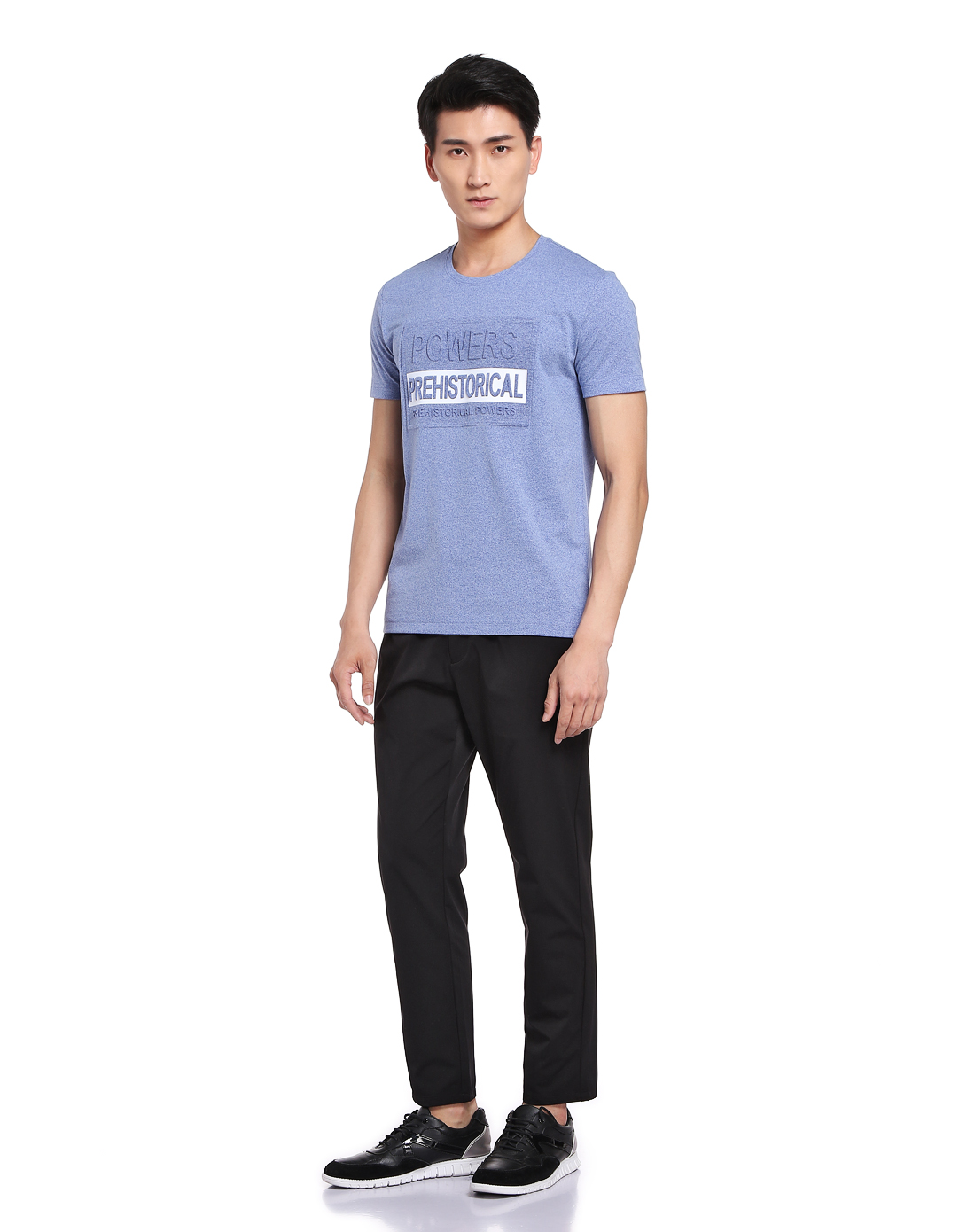 休闲时尚短袖t恤浅蓝