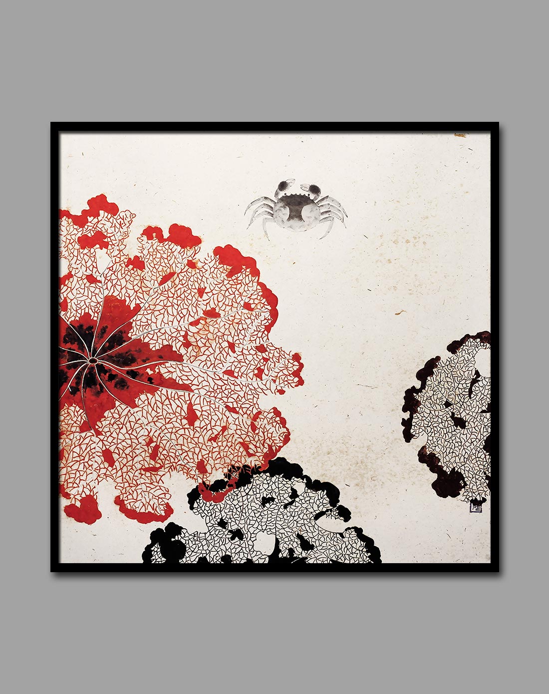 国画风经典装饰画 荷堂锦鲤