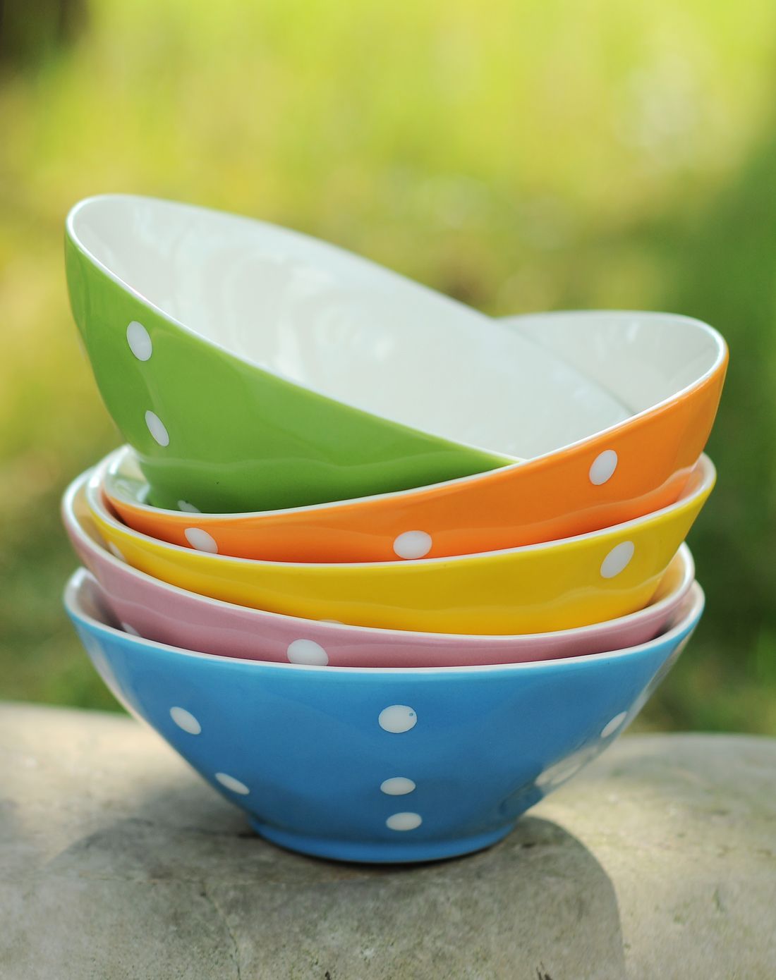 波点时尚 5.5寸碗 混色5只装