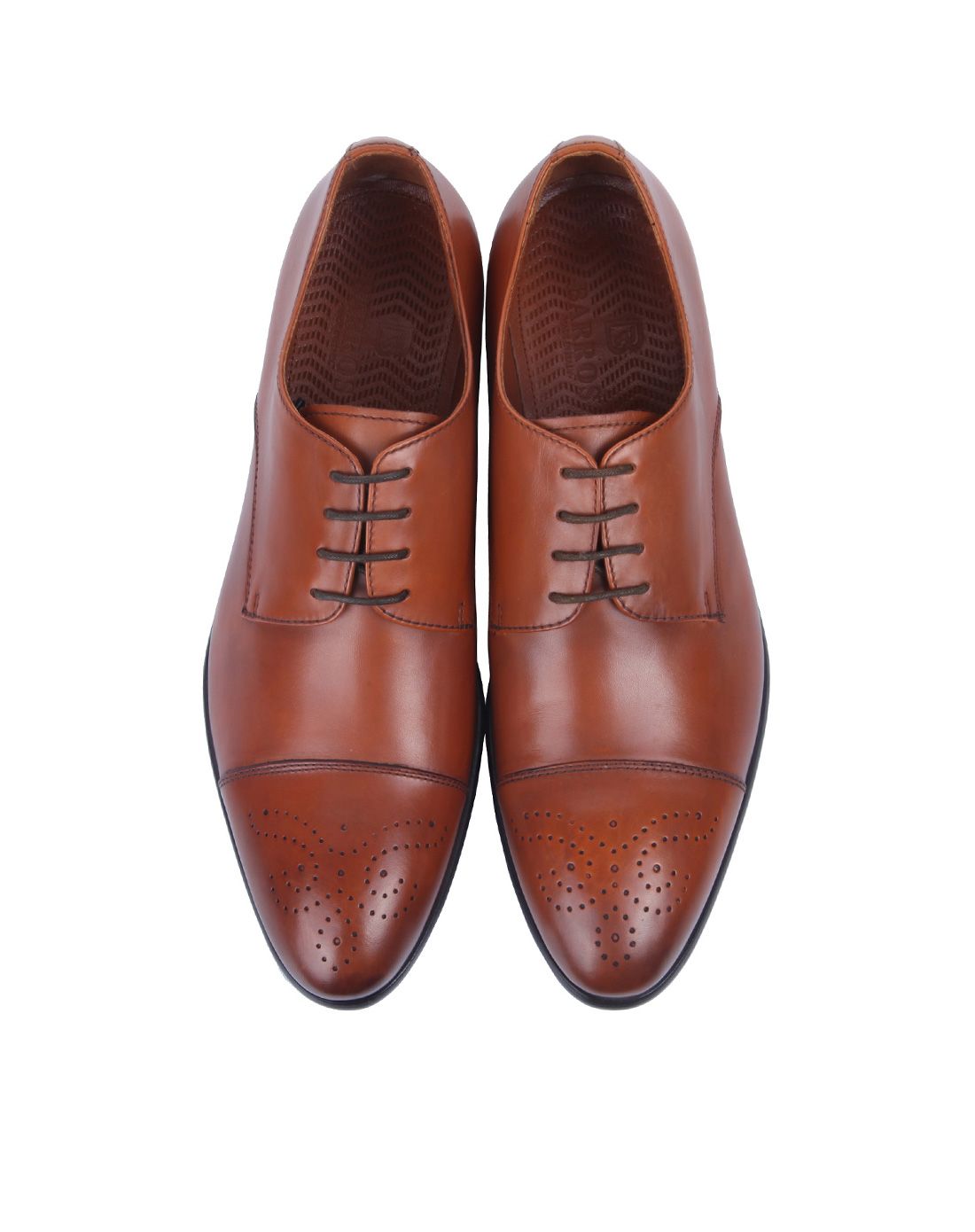 意大利进口男士深棕色牛皮圆头皮鞋