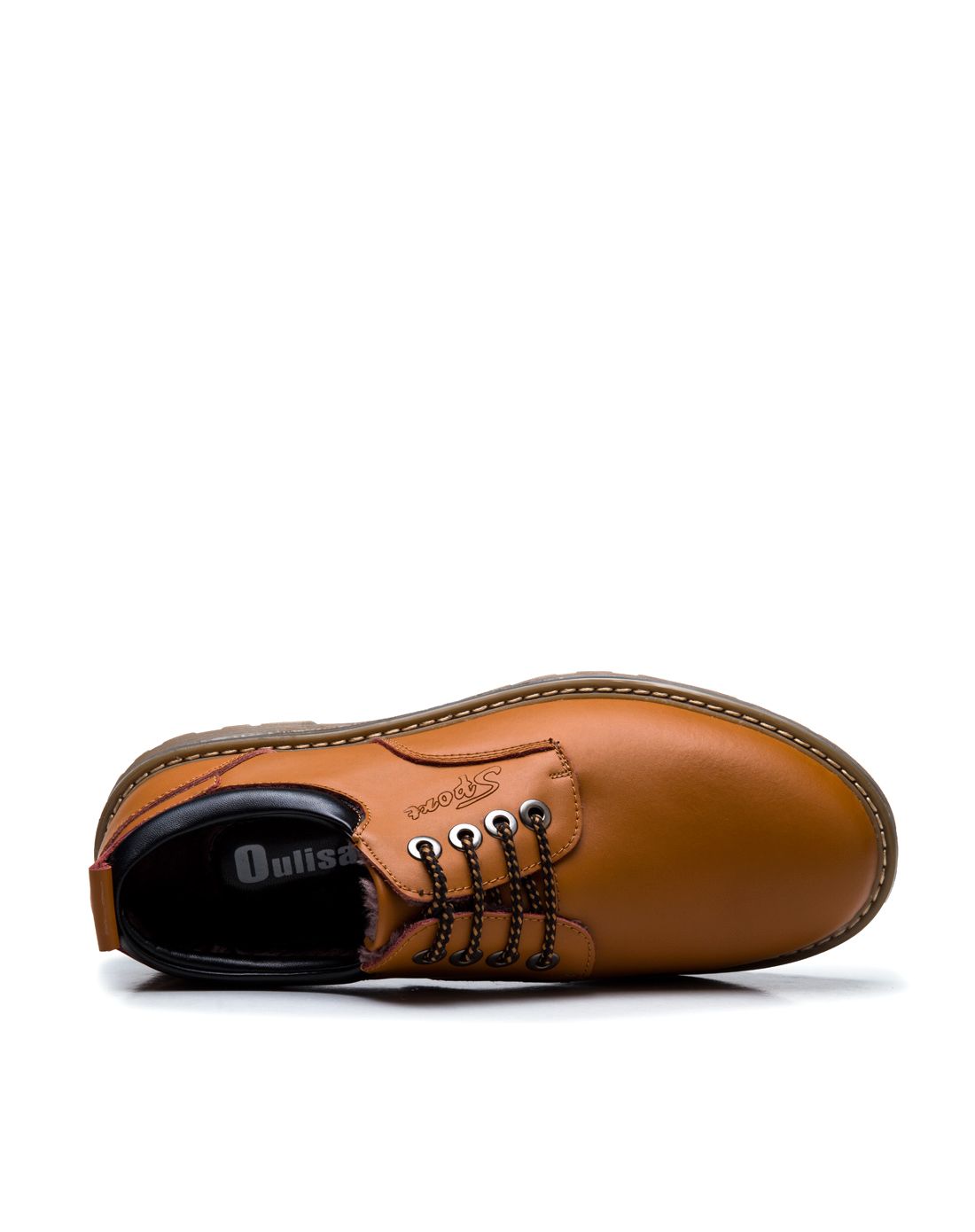 欧利萨斯oulisasi黄色牛皮加绒低帮休闲大头鞋6188603-olss_唯品会