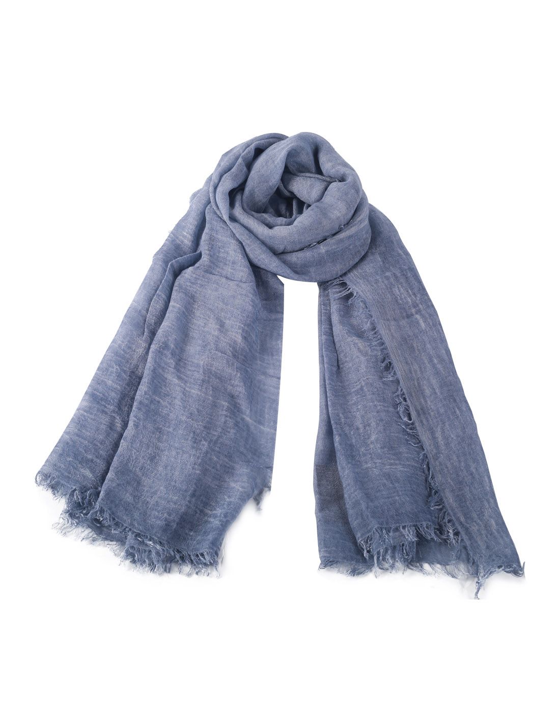 牛仔浅蓝色进口围巾薄款天然超细亲肤围巾
