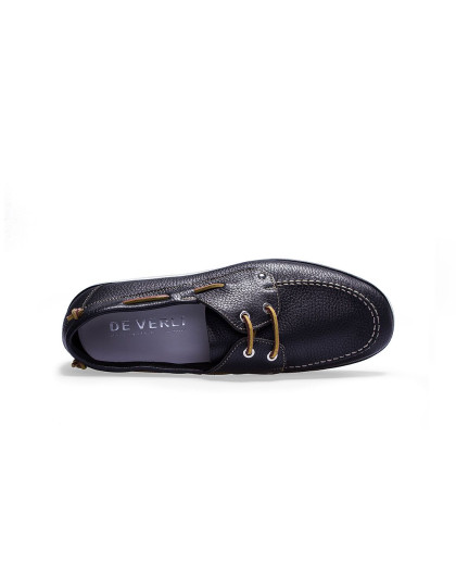 de verli意大利进口蓝色牛皮便鞋单鞋