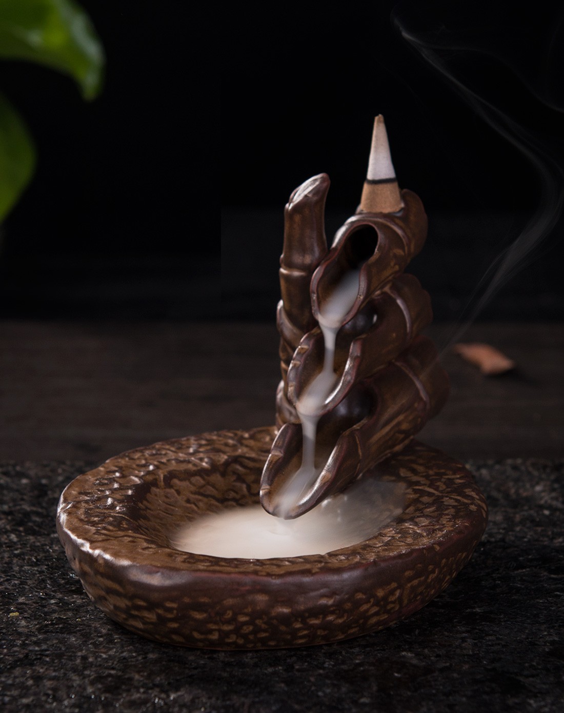 心竹潺潺 古陶三竹流烟香炉