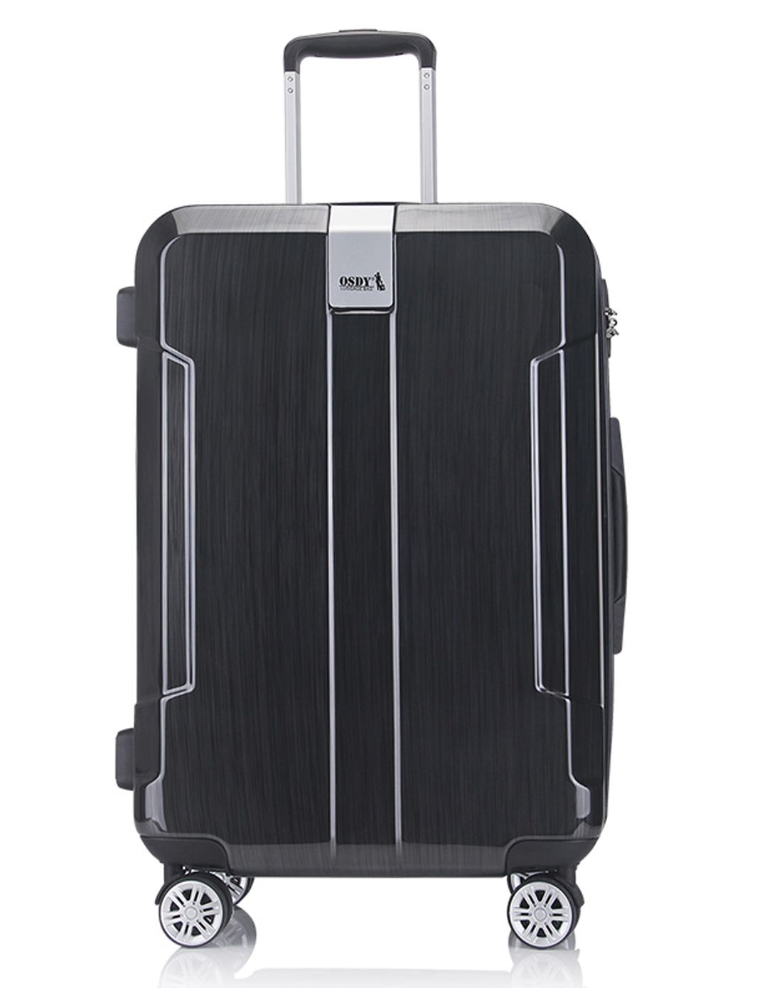 osdy高端镜面多彩万向轮行李箱24寸黑色