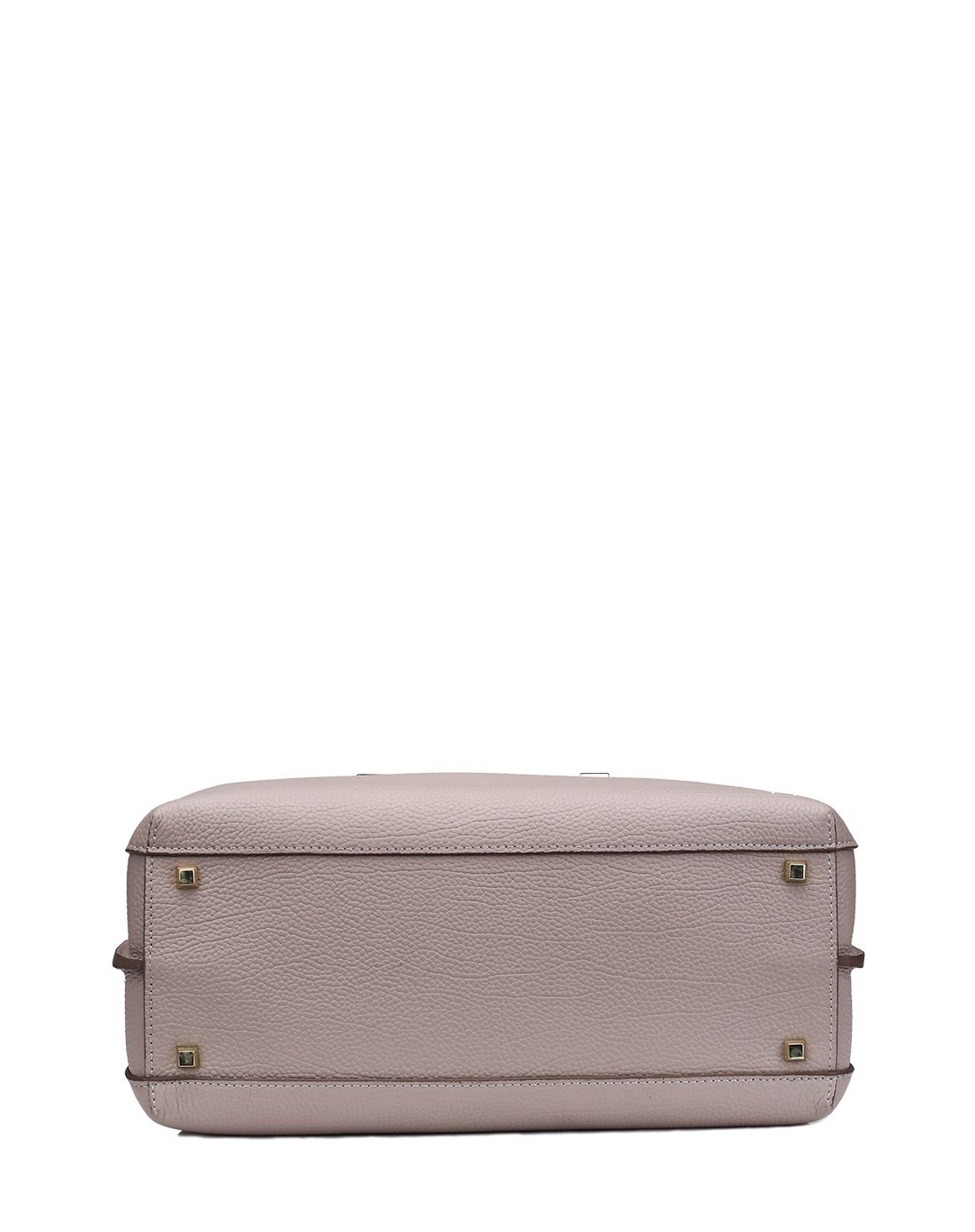 voyagetime头层牛皮手提女包象牙灰