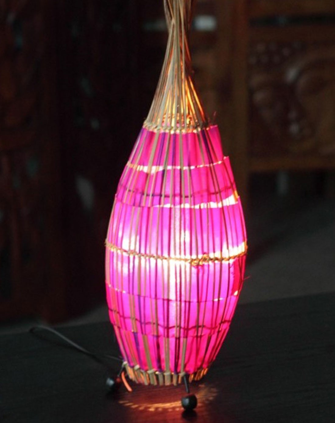 东南亚草编灯客厅玄关落地灯