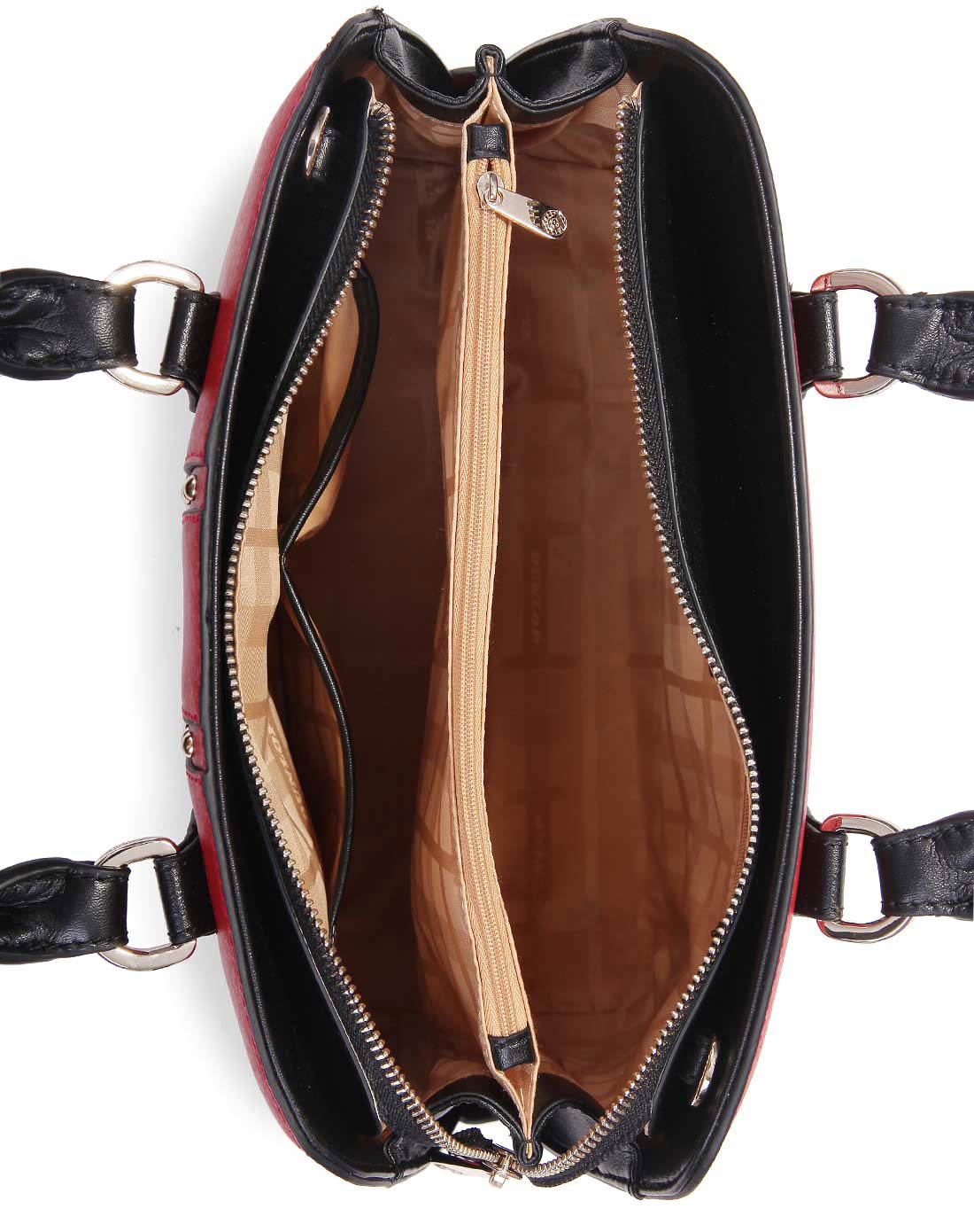 dunlop / 女款红色牛皮经典优雅手提斜挎包