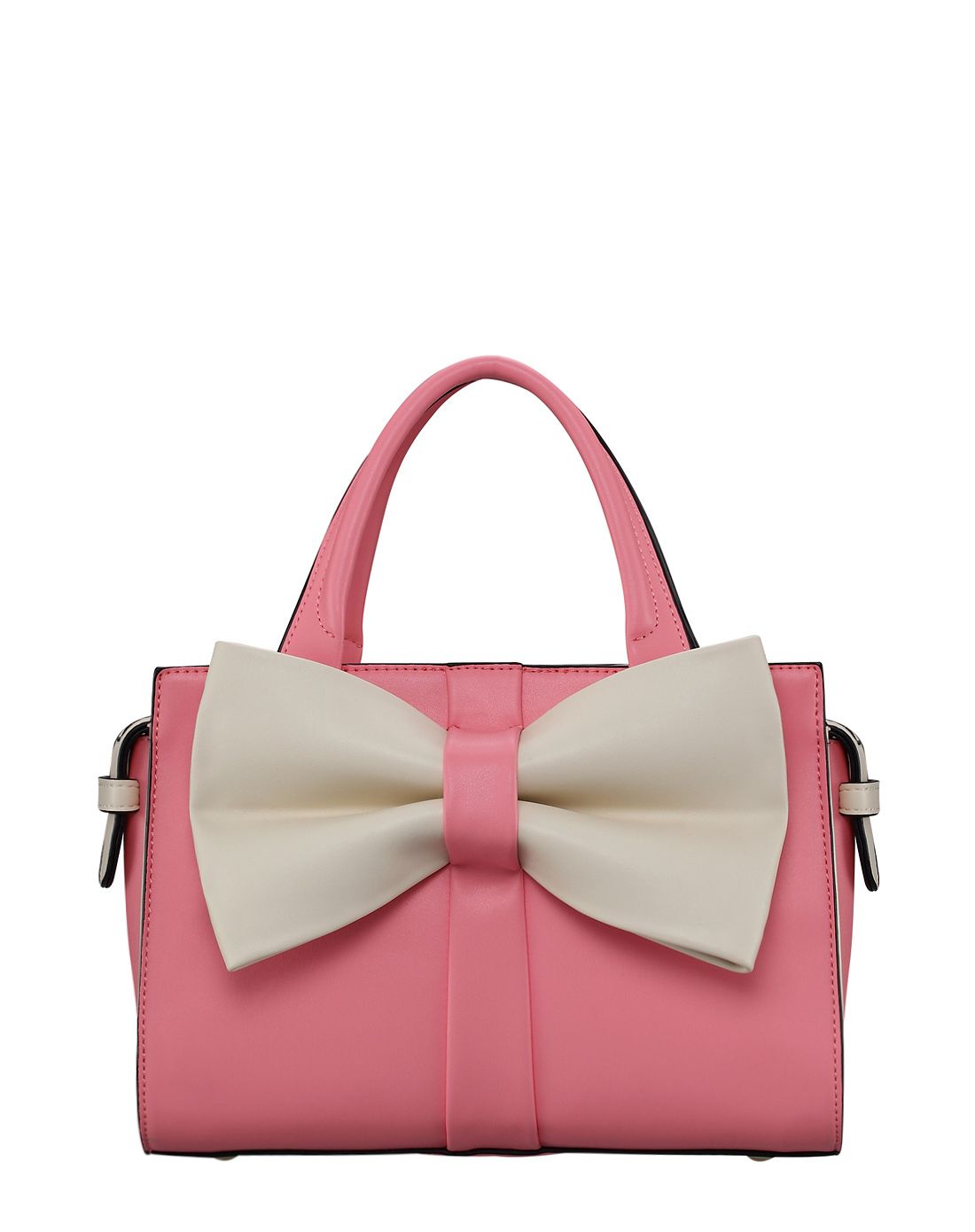 ggirl&草莓地箱包粉色撞色蝴蝶结淑雅手提/斜挎包jygt5f0025133_唯品