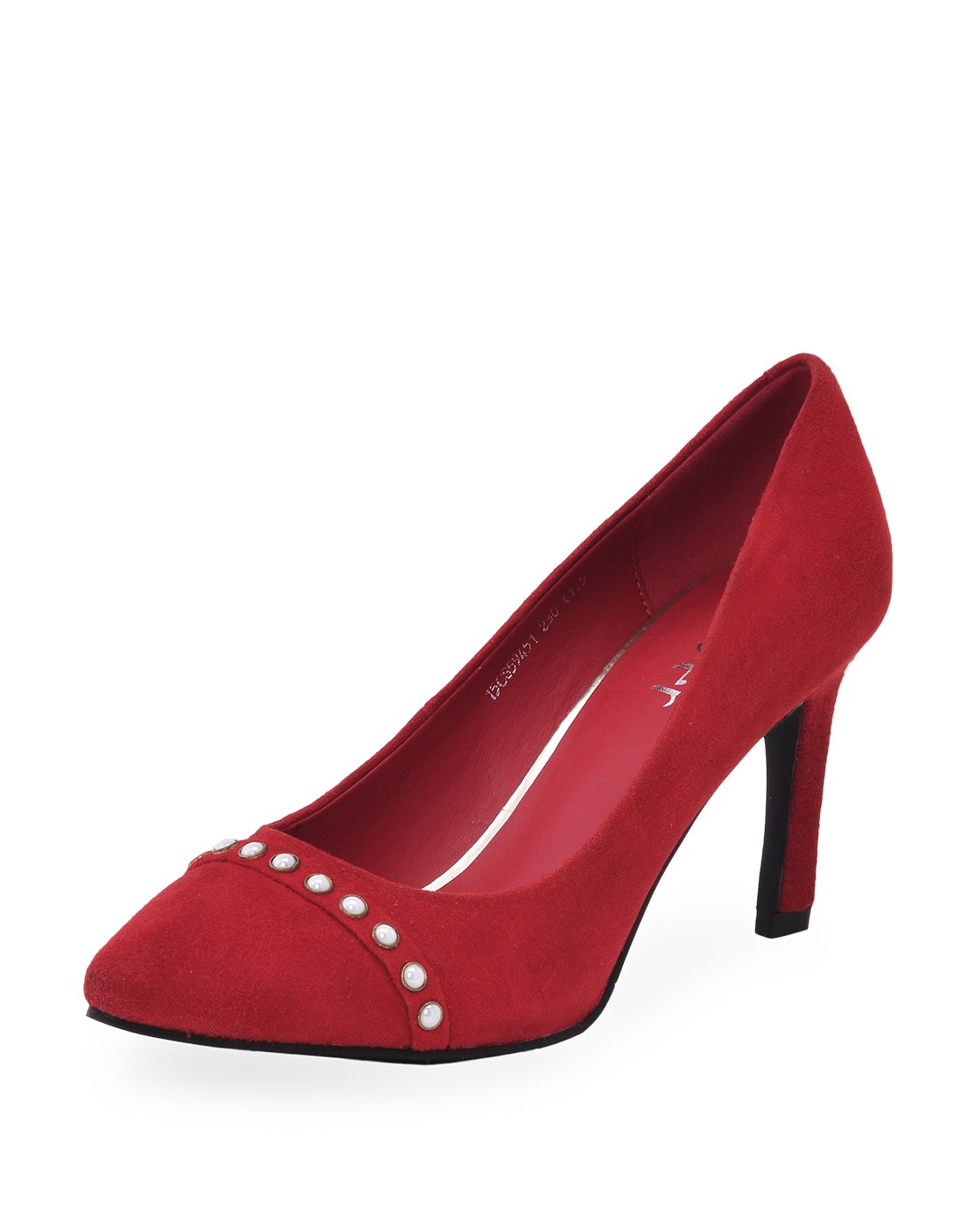 哈森harson集团品牌女鞋卡文15年新款大红色羊皮绒面革浅口单鞋cs5