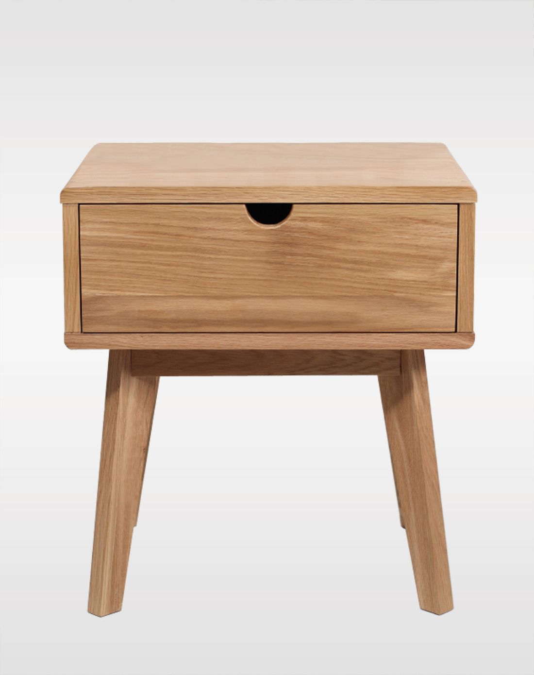 家逸家具专场【出口日本原装】实木白橡单抽床头柜【送货到楼下】rf