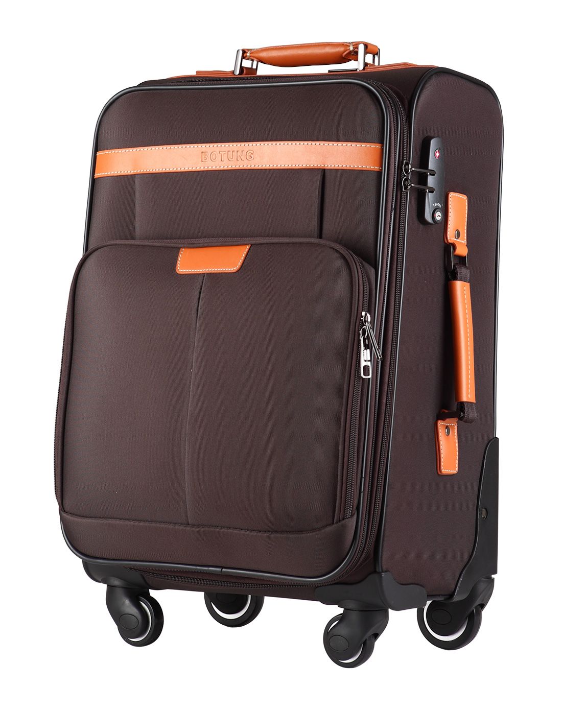 韩国拉杆箱万向轮登机箱软箱咖啡色24寸