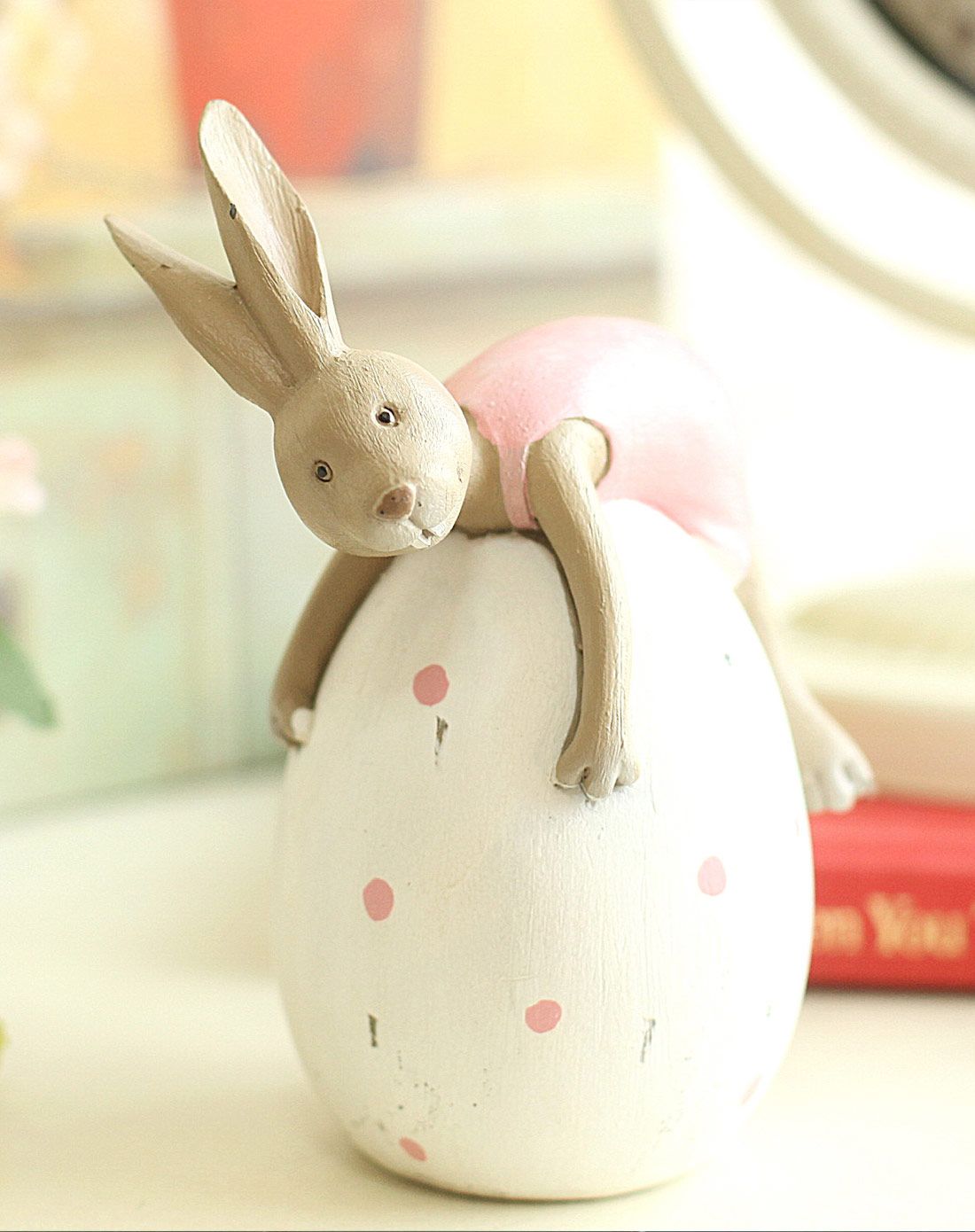 创意礼品超萌树脂兔家居摆件-2款可选