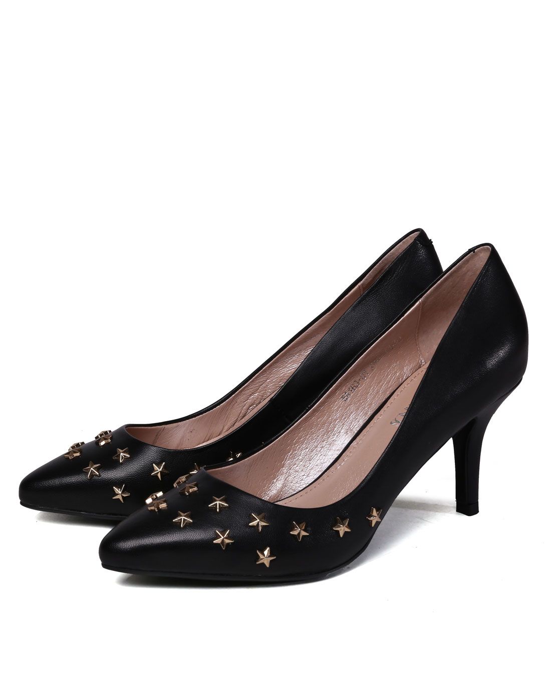 2015年新款黑色羊皮革商务单鞋